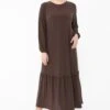 ModanisaCREW NECK ALIA - Vardagsklänning - Brown -Vero Moda butik. 026b7b8582a44dcf9c2551bb1277a584