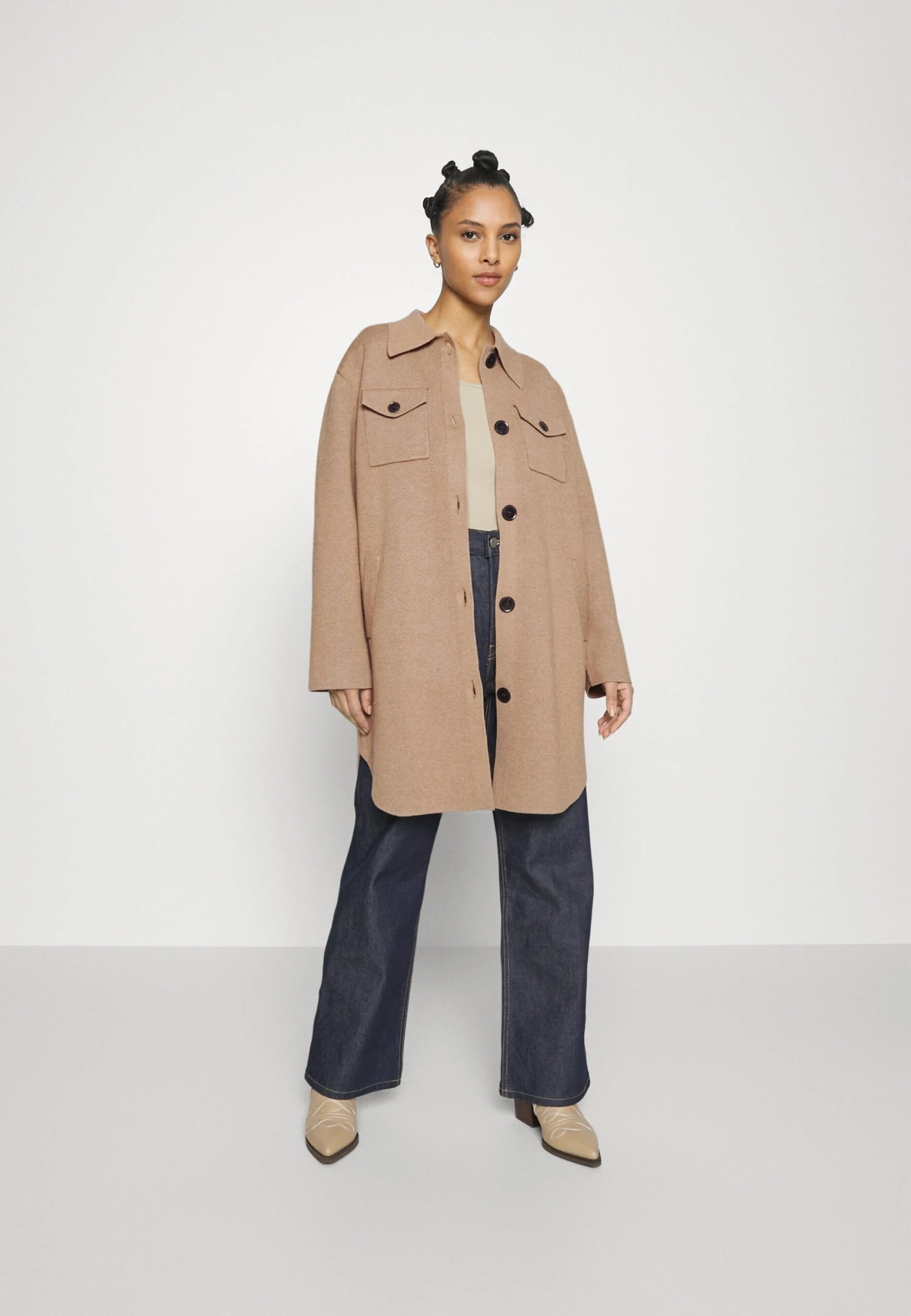 Banana Republic PetiteLONG SHACKET - Kofta - Khaki 4 Banana Republic PetiteLONG SHACKET - Kofta - Khaki - Bild 2