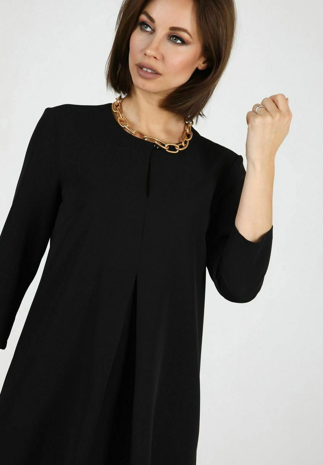 Awesome ApparelDREIVIERTELARM GERADE - Vardagsklänning - Black 6 Awesome ApparelDREIVIERTELARM GERADE - Vardagsklänning - Black - Bild 4