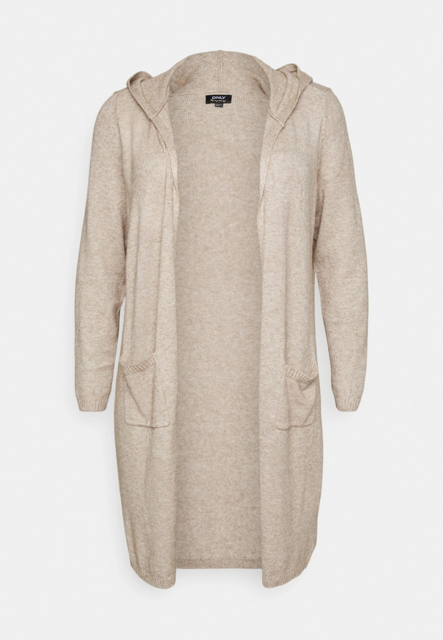 ONLY CurveONCLESLY LONG HOOD CARDIGAN - Kofta - Beige/melange 6 ONLY CurveONCLESLY LONG HOOD CARDIGAN - Kofta - Beige/melange - Bild 4