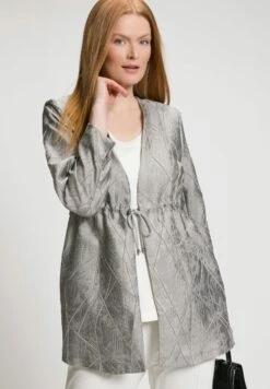 Ulla PopkenJACQUARD, V-AUSSCHNITT, TUNNELZUG - Tunn Jacka - Kitt