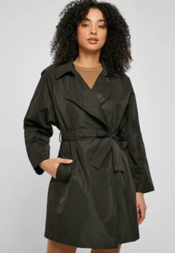Urban ClassicsCRINKLE MINIMAL - Trenchcoat - Black