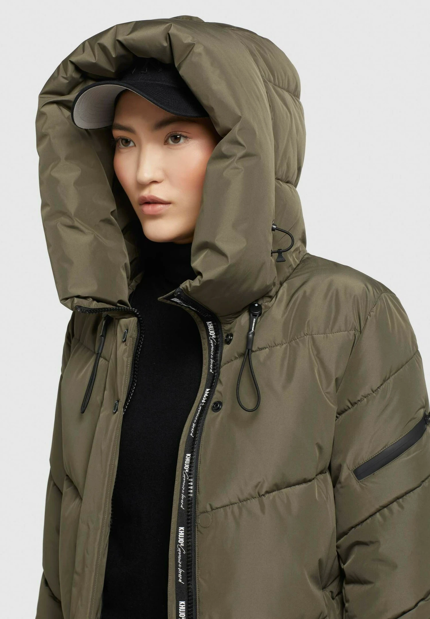 KhujoJORDIS 4 - Vinterkappa /-rock - Khaki Grün 6 KhujoJORDIS 4 - Vinterkappa /-rock - Khaki Grün - Bild 4