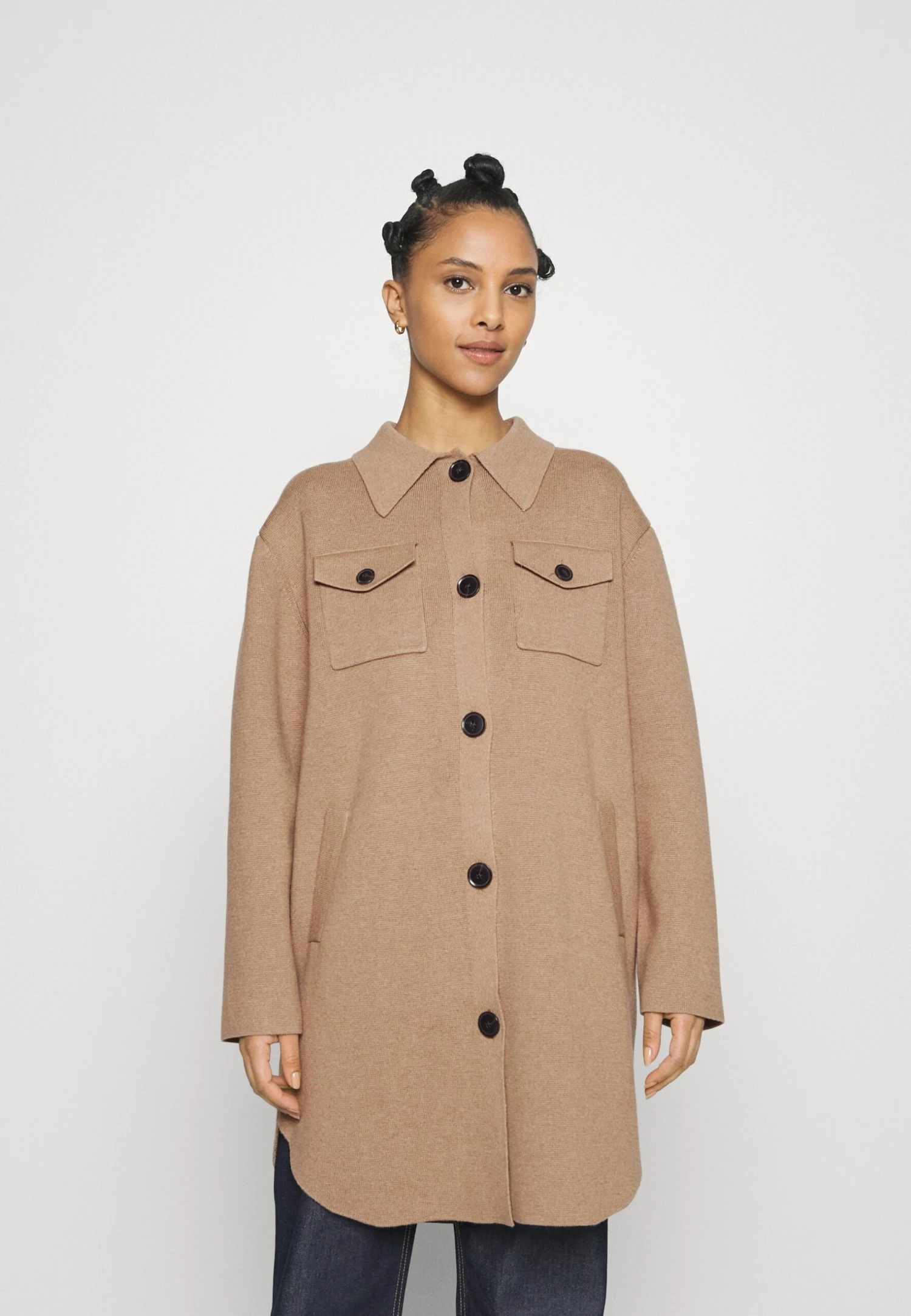 Banana Republic PetiteLONG SHACKET - Kofta - Khaki 3 Banana Republic PetiteLONG SHACKET - Kofta - Khaki