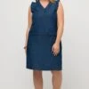 Ulla PopkenV HALS VLEUGELMOUWEN - Jeansklänning - Atlantisch Blauw -Vero Moda butik. 3c10d9bdaff84a19b66445f43f104e9e