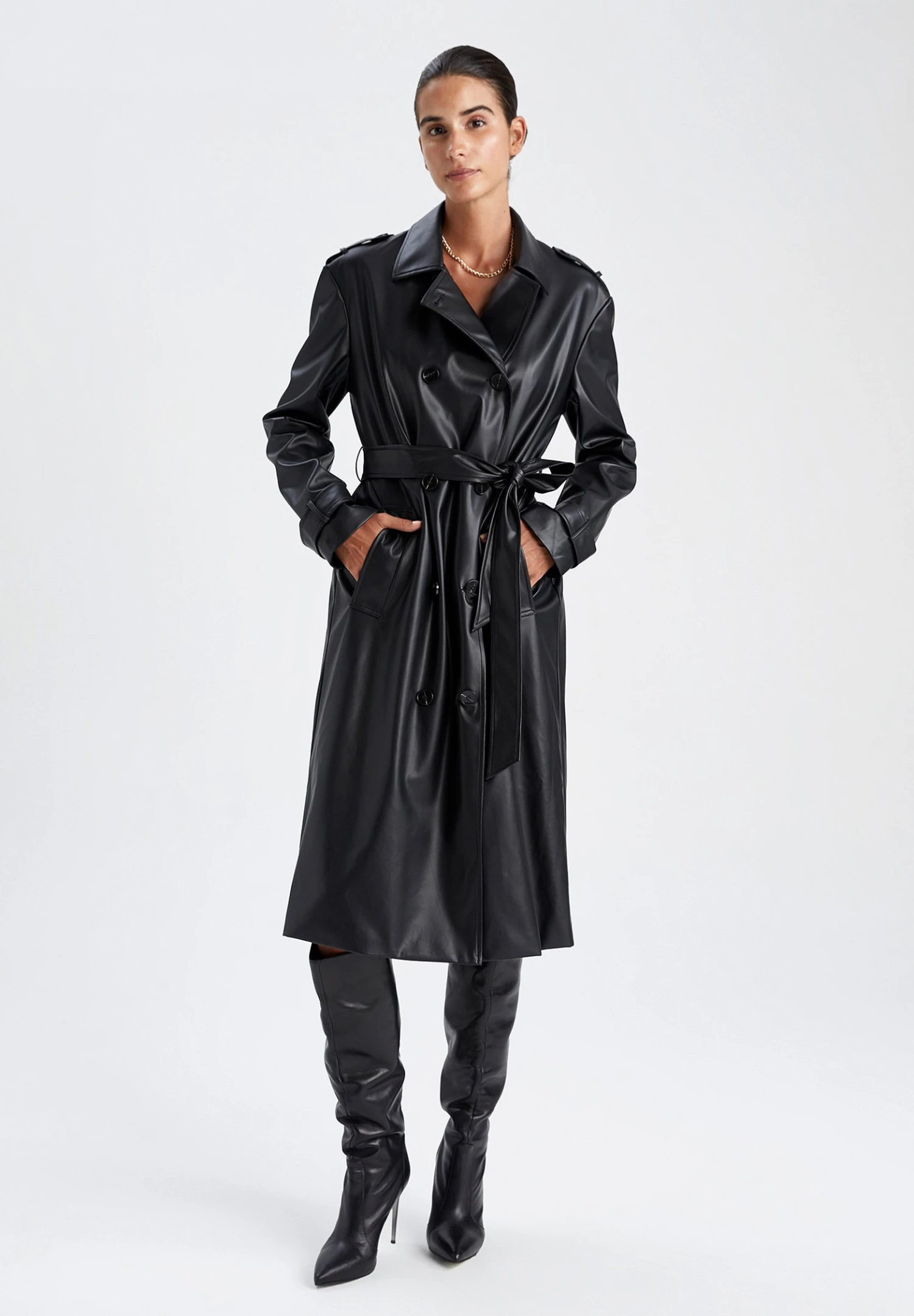 DeFactoREGULAR FIT - Trenchcoat - Black 4 DeFactoREGULAR FIT - Trenchcoat - Black - Bild 2