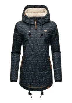 RagwearZUZKA - Vinterkappa /-rock - Navy Zig Zag21