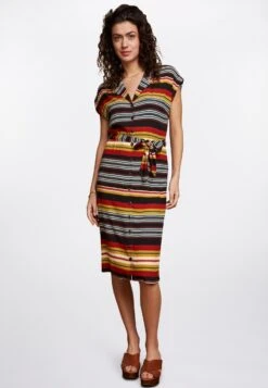 King LouieIRENE MAXIM STRIPE - Skjortklänning - Black