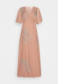 Maya DeluxeWRAP KIMONO SLEEVE CONTRAST EMBELLISHED MAXI - Festklänning - Terracotta