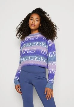 Iets Frans...CROPPED JUMPER - Stickad Tröja - Purple