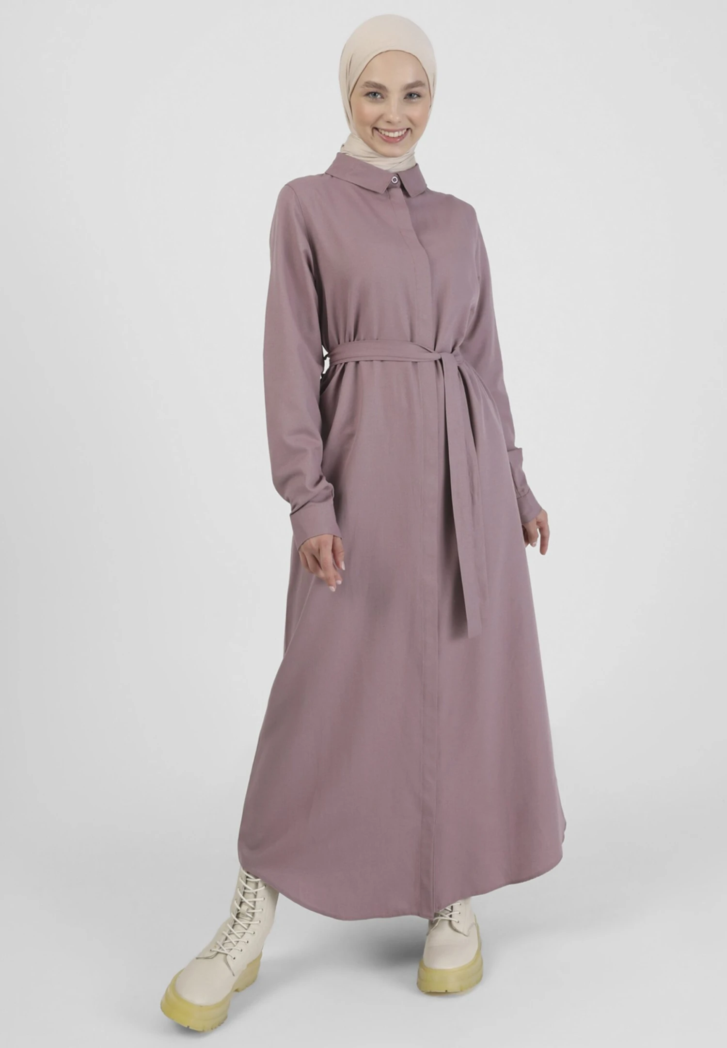 ModanisaSkjortklänning - Lilac 3 ModanisaSkjortklänning - Lilac