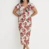CellbesWITH CUTTED SEAM AT THE WAIST - Jerseyklänning - White Pink Floral -Vero Moda butik. 67c39a59f9754716a3025d01a72d6e47