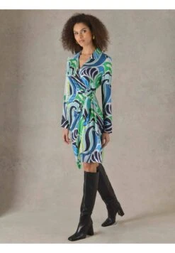 Ro&ZoSWIRL PRINT SHORT WRAP - Vardagsklänning - Blue -Vero Moda butik. 70634ac68bcb414eb5408c321dc9169b