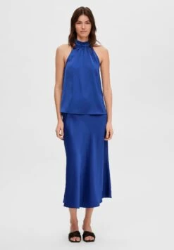 Selected FemmeSLFRACHELLE HALTER NECK TOP - Linne - Royal Blue -Vero Moda butik. 897b7f87eddd4ce3bd60d4a35b6c1793
