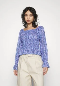 Pieces PetitePCGWENO SQURE NECK - Långärmad Tröja - Granada Sky/vista Blue