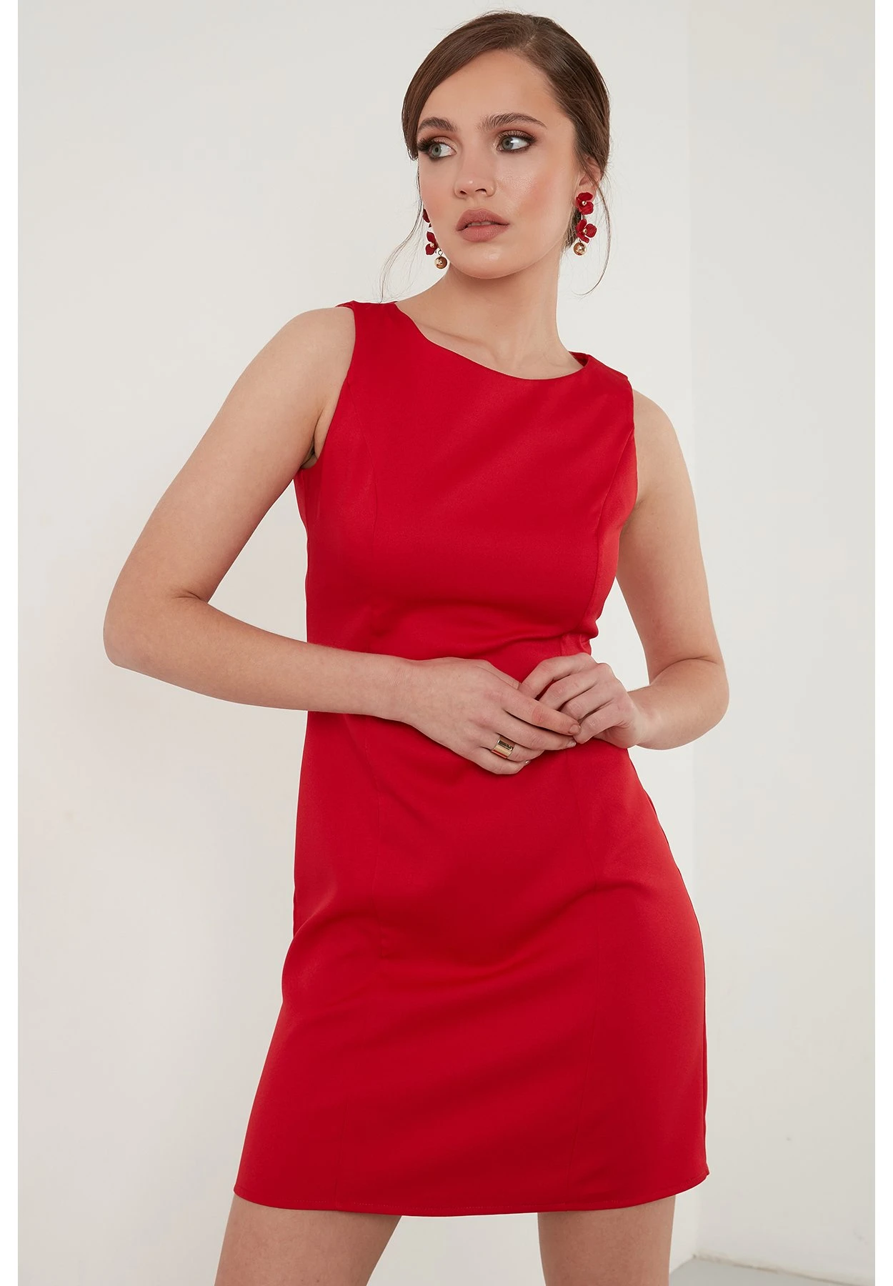 LELAREGULAR FIT - Fodralklänning - Red 3 LELAREGULAR FIT - Fodralklänning - Red