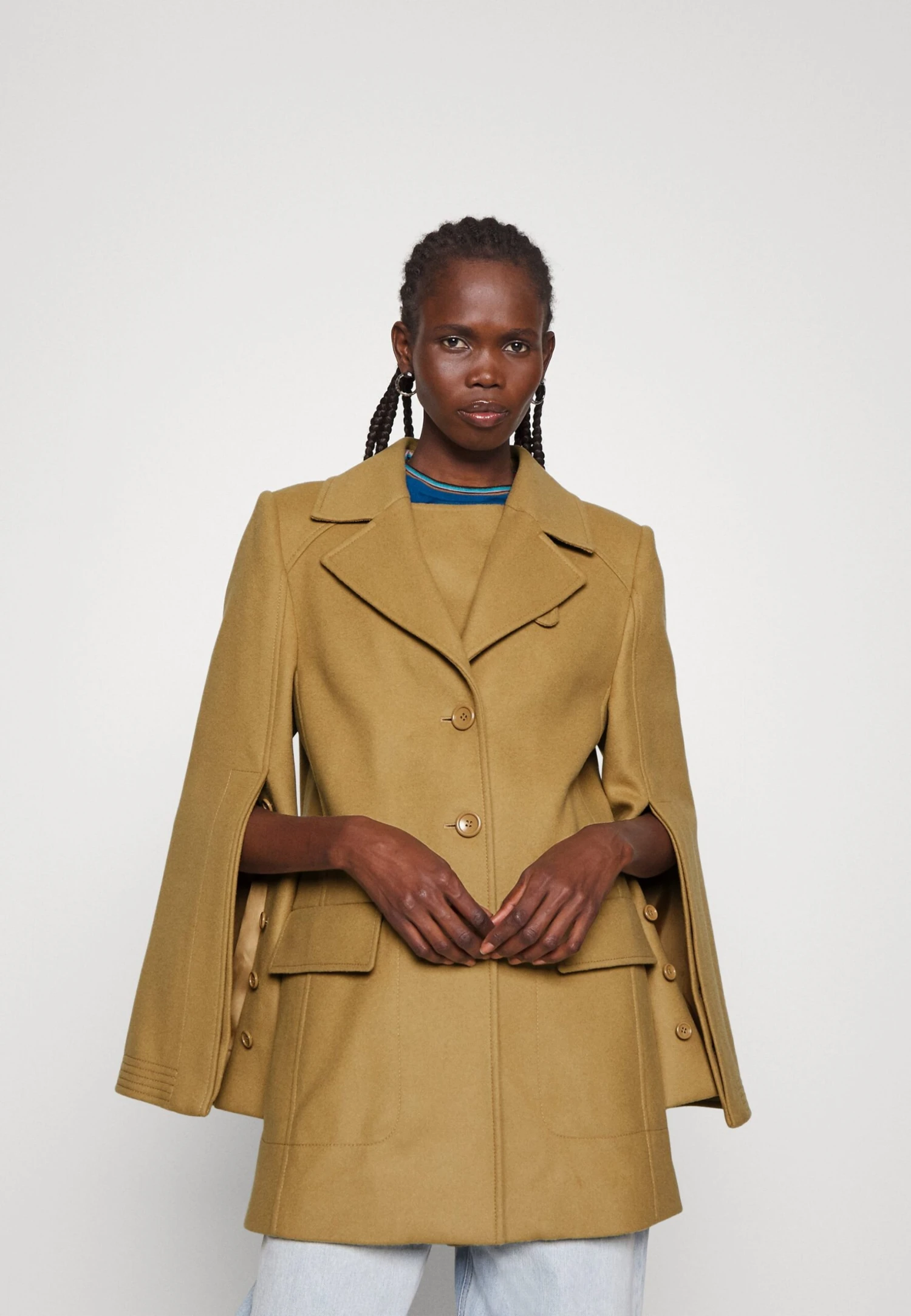 Alberta FerrettiLONG JACKET - Kort Kappa / Rock - Beige 6 Alberta FerrettiLONG JACKET - Kort Kappa / Rock - Beige - Bild 4