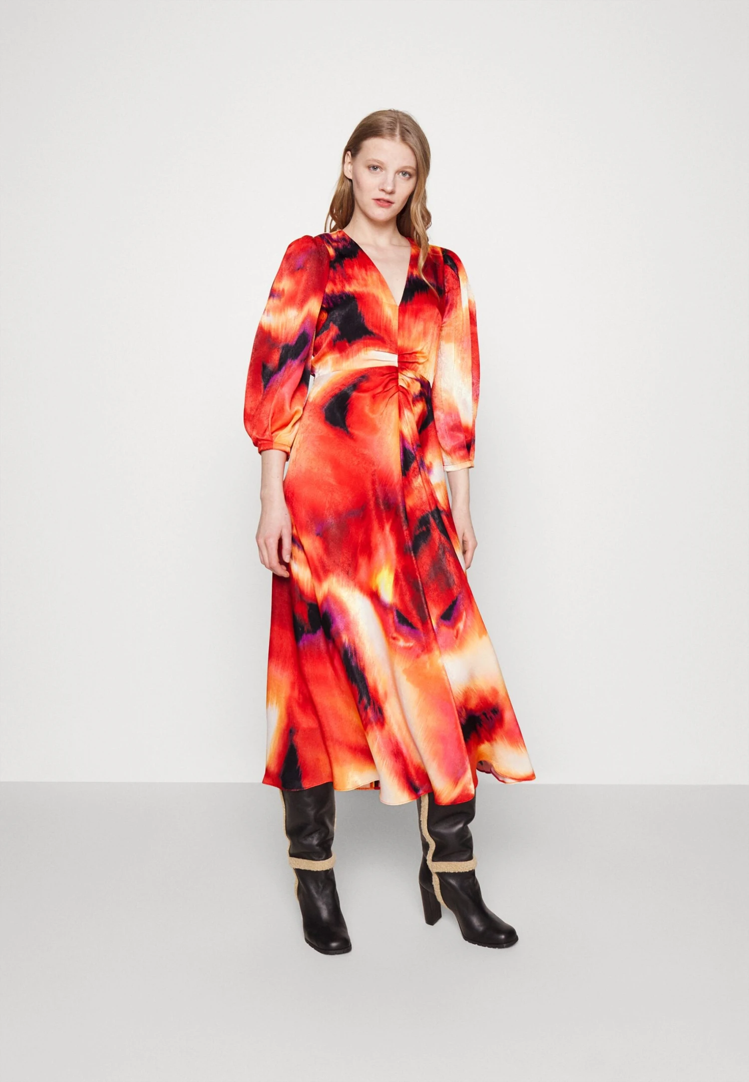 DKNYCocktailklänning - Black/persimmon Multi 3 DKNYCocktailklänning - Black/persimmon Multi