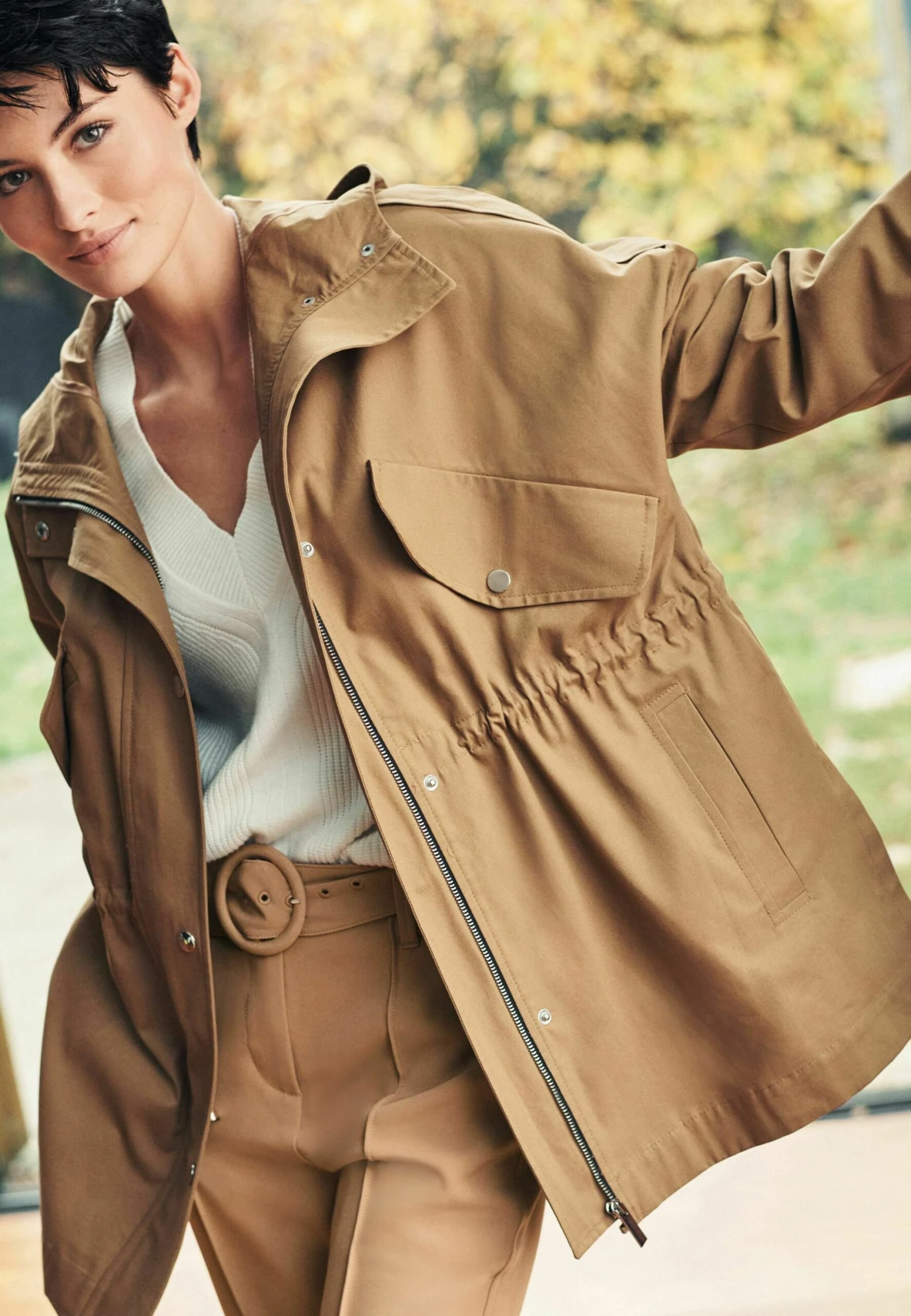 NextUTILITY RAIN WITH ADJUSTABLE WAIST STANDARD - Regnjacka - Deep Camel Brown 5 NextUTILITY RAIN WITH ADJUSTABLE WAIST STANDARD - Regnjacka - Deep Camel Brown - Bild 4