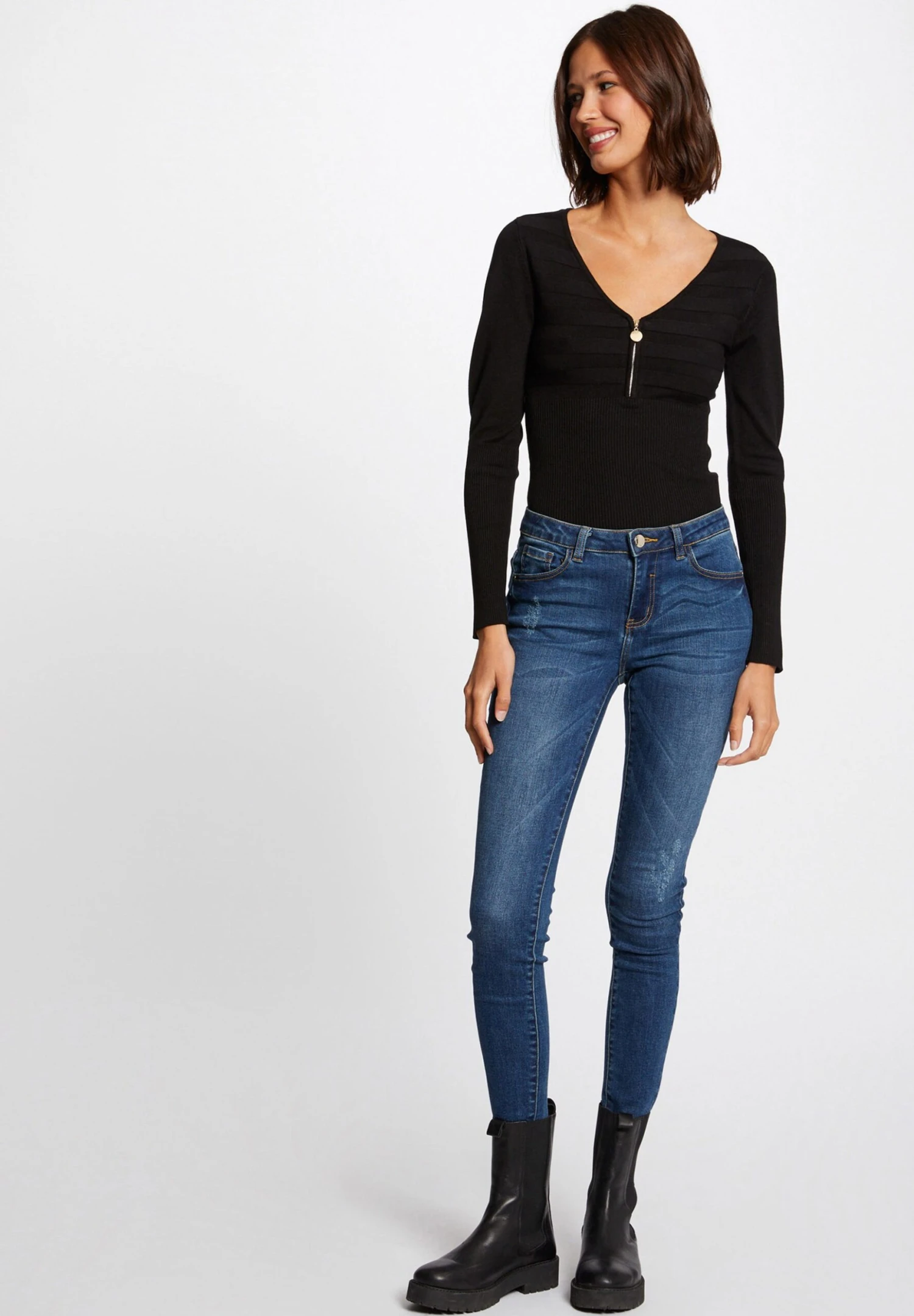 MorganLONG-SLEEVED - Stickad Tröja - Black 4 MorganLONG-SLEEVED - Stickad Tröja - Black - Bild 2