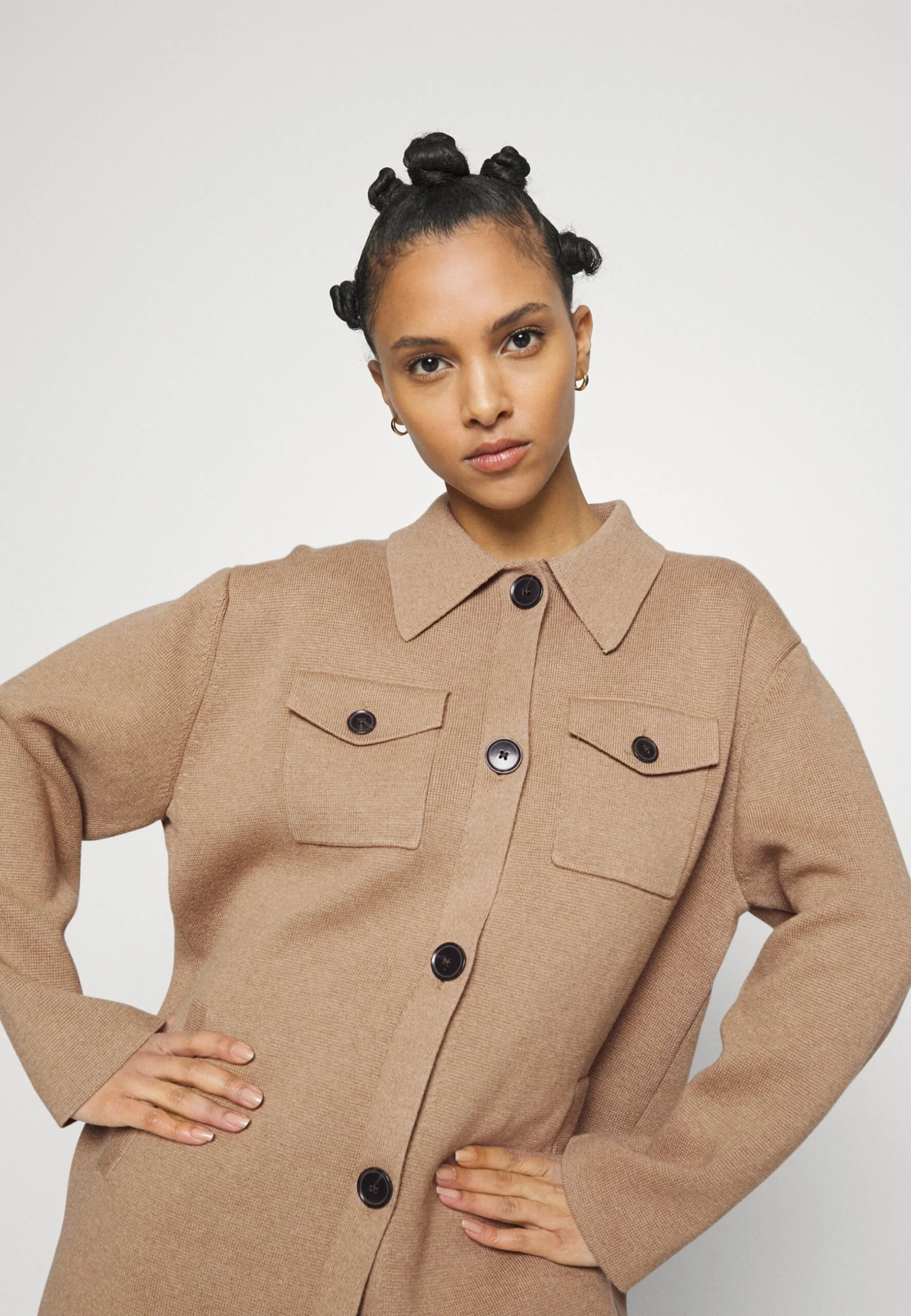 Banana Republic PetiteLONG SHACKET - Kofta - Khaki 6 Banana Republic PetiteLONG SHACKET - Kofta - Khaki - Bild 4