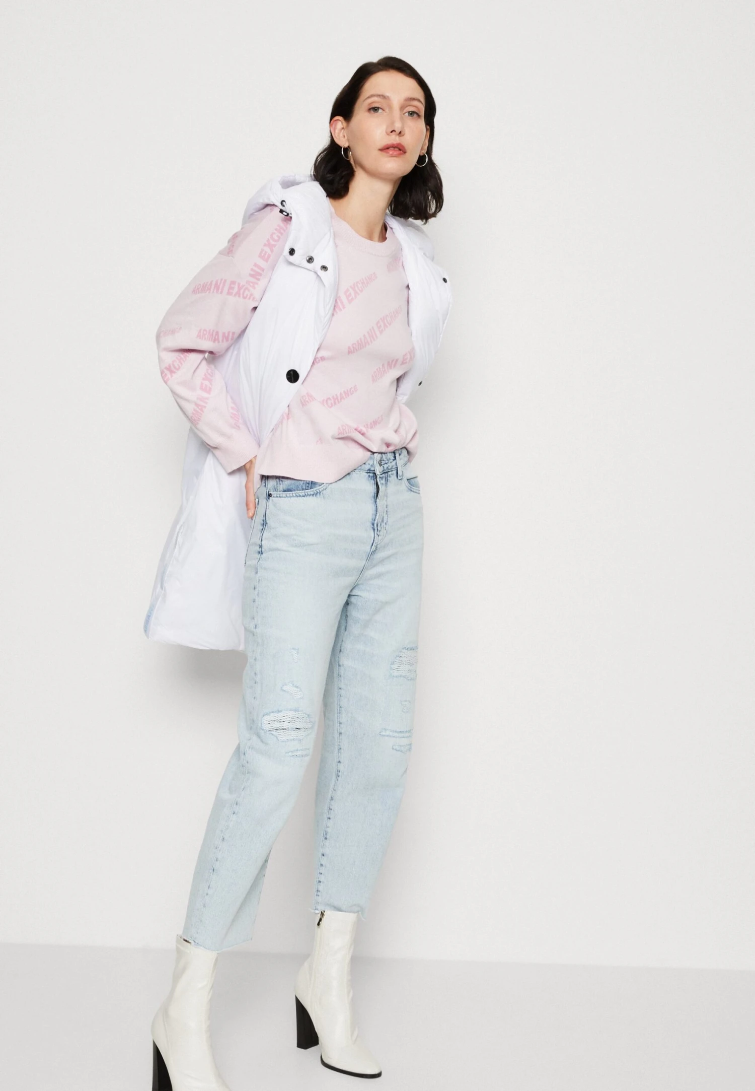 Armani ExchangePULLOVER - Stickad Tröja - Illusion Password 6 Armani ExchangePULLOVER - Stickad Tröja - Illusion Password - Bild 4