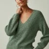 NextV-NECK - Stickad Tröja - Green -Vero Moda butik. caeb9b97590148168970875a4470a5e4