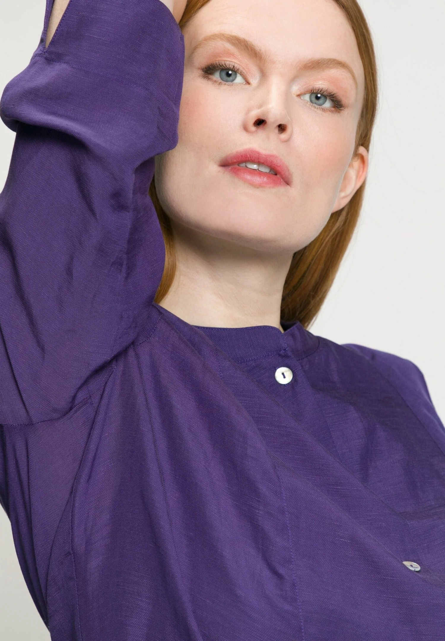 Ulla PopkenPLASTRON MANCHES 3/4 MÉLANGE - Tunika - Iris 5 Ulla PopkenPLASTRON MANCHES 3/4 MÉLANGE - Tunika - Iris - Bild 3