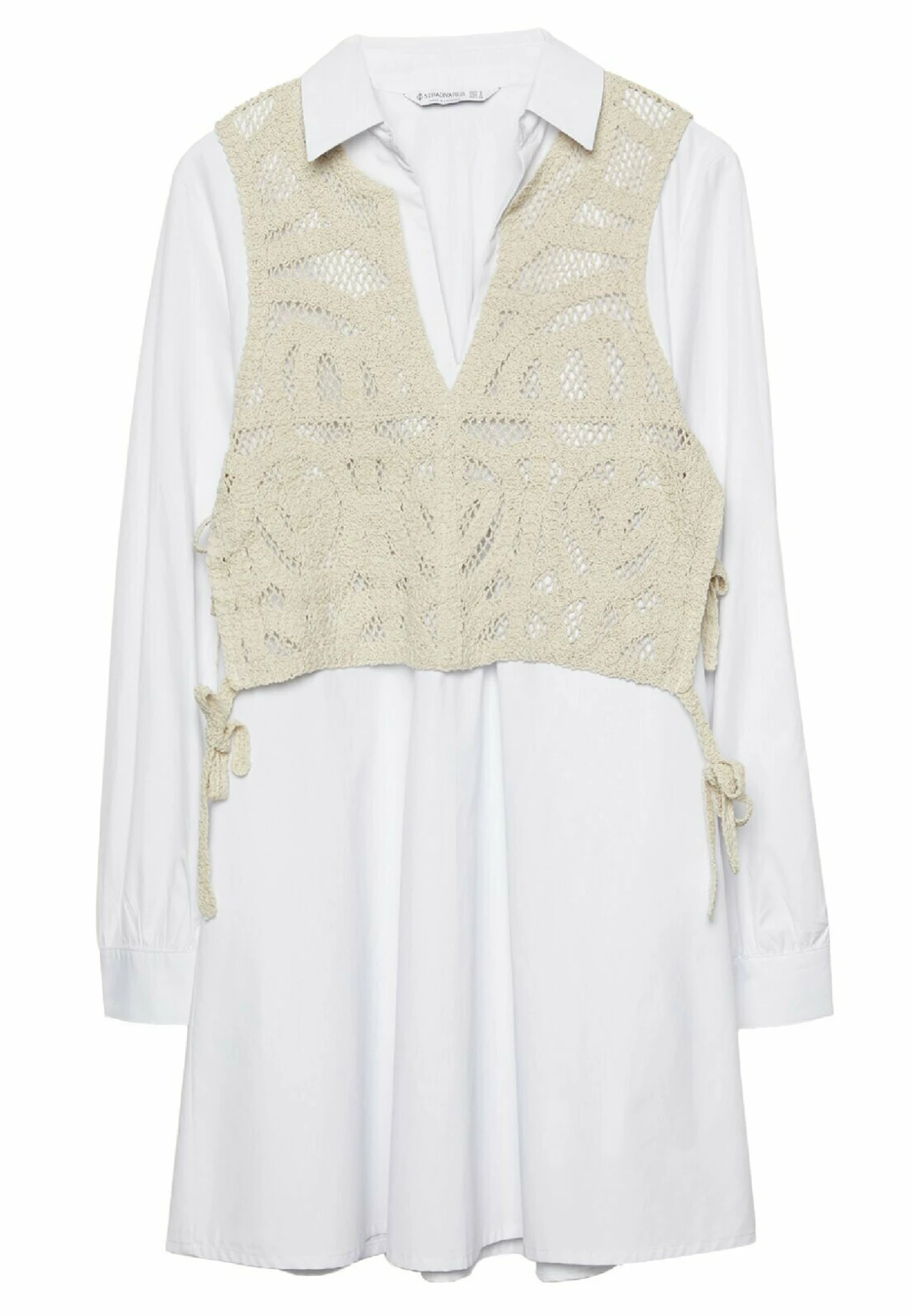 StradivariusWITH CROCHET - Väst - Mottled Beige 7 StradivariusWITH CROCHET - Väst - Mottled Beige - Bild 5