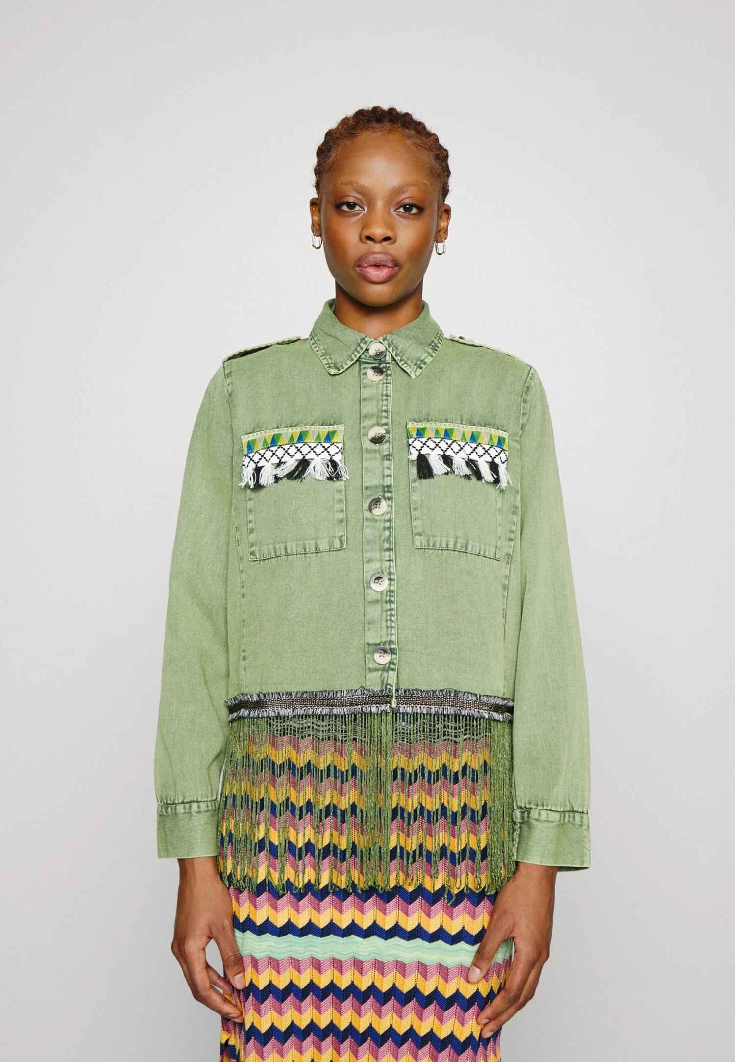 YASYASSIROCCA JACKET FEST - Jeansjacka - Green 3 YASYASSIROCCA JACKET FEST - Jeansjacka - Green